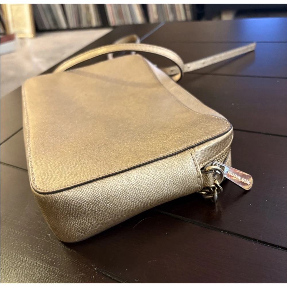 Michael Kors Jet Set Metallic Gold Crossbody Bag - Picture 4 of 5